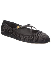 Dolce & Gabbana Logo Satin Flat Black