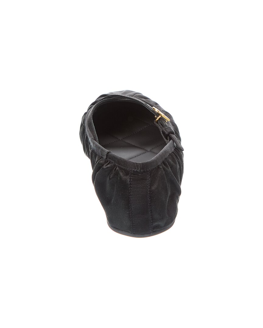 Dolce & Gabbana Logo Satin Flat