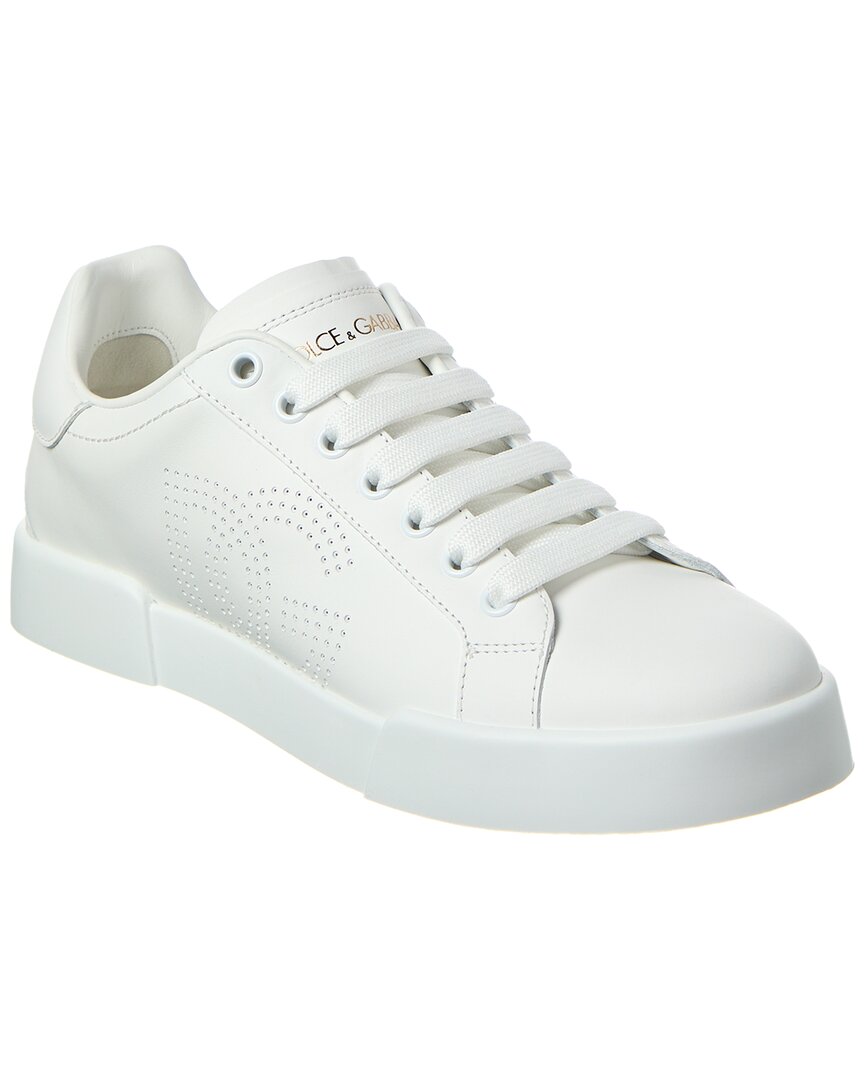 Dolce & Gabbana Portofino Leather Sneaker White