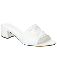Dolce & Gabbana Dg Logo Leather Mule