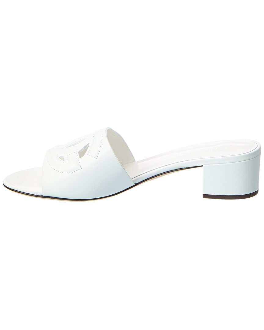 Dolce & Gabbana Dg Logo Leather Mule
