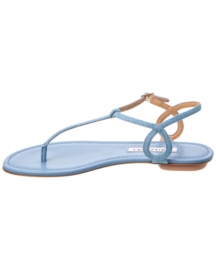 Aquazzura Almost Bare Denim & Leather Sandal – Bluefly