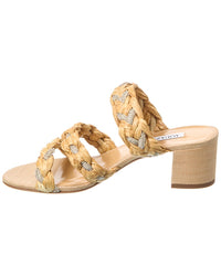 Aquazzura Costiera Crystal 50 Raffia Sandal
