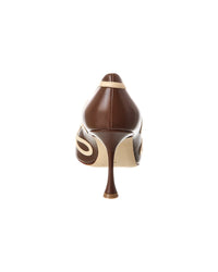 Manolo Blahnik Ansaki 90 Leather Pump