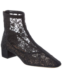 Dior Dior Naughtily Lace & Leather Bootie