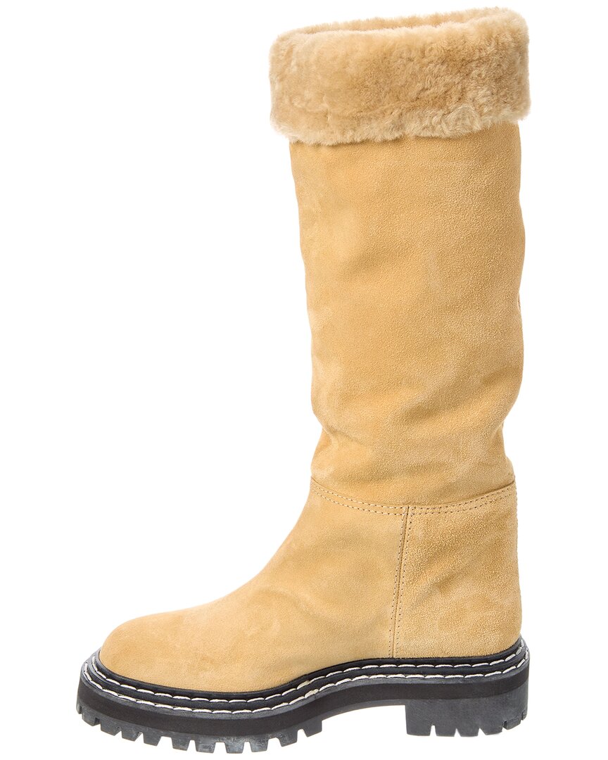 Proenza Schouler Proenza Schouler Suede & Shearling Knee High Boot