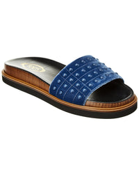 TOD's Tods Gommino Velvet Slide Sandal