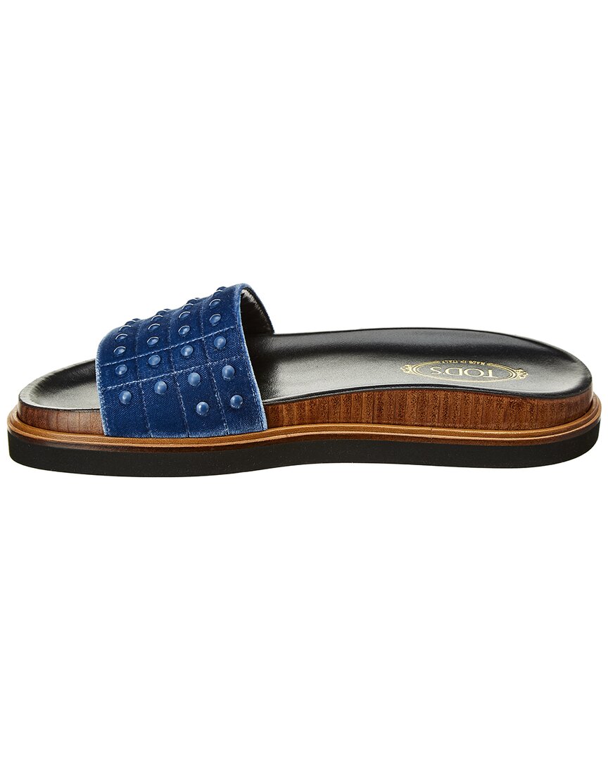 TOD's Tods Gommino Velvet Slide Sandal