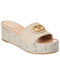 Valentino Valentino Vlogo 60 Grainy Leather Platform Sandal