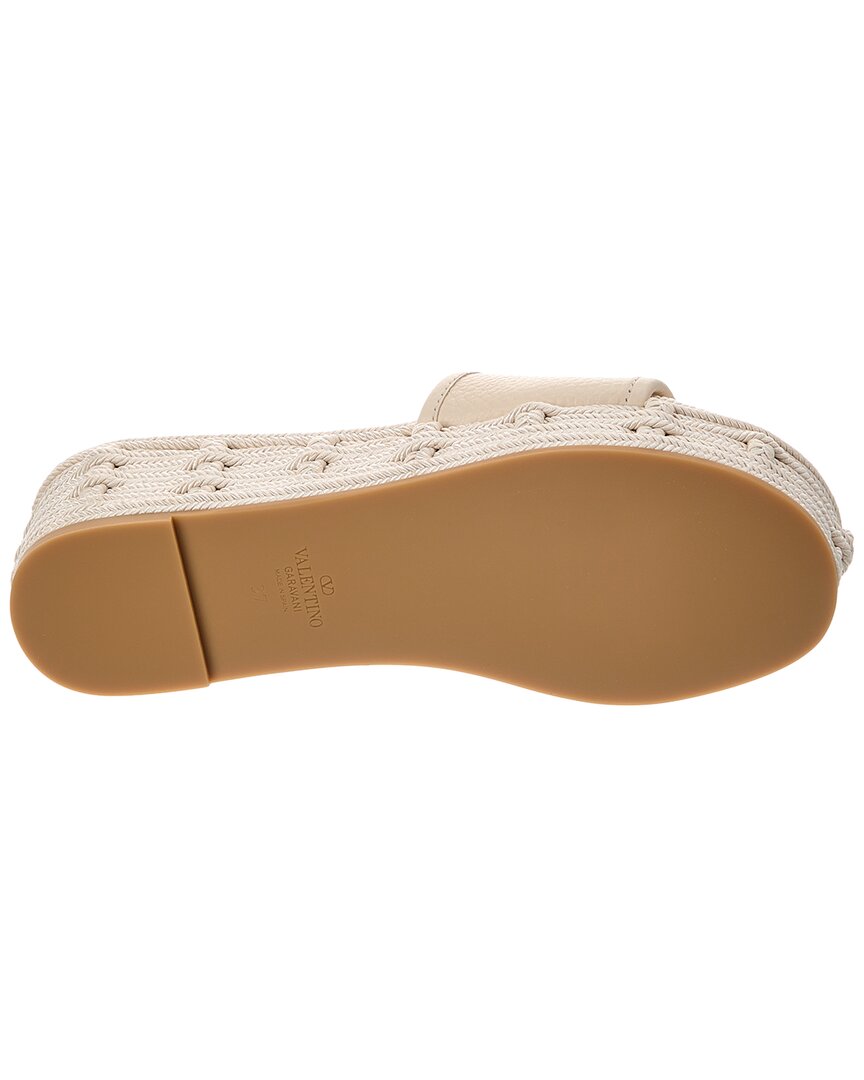 Valentino Valentino Vlogo 60 Grainy Leather Platform Sandal