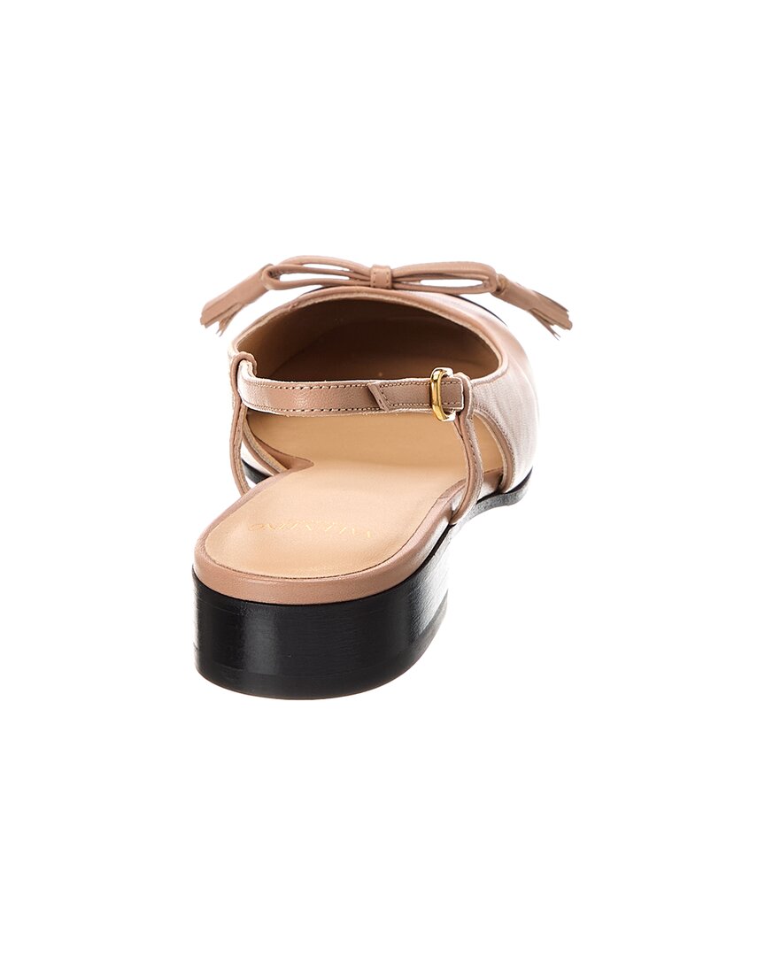 Valentino Valet Du Roi Leather Slingback Ballerina Flat
