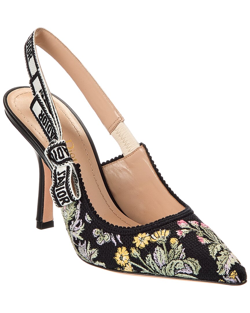 Dior Dior J'adior Canvas & Leather Slingback Pump