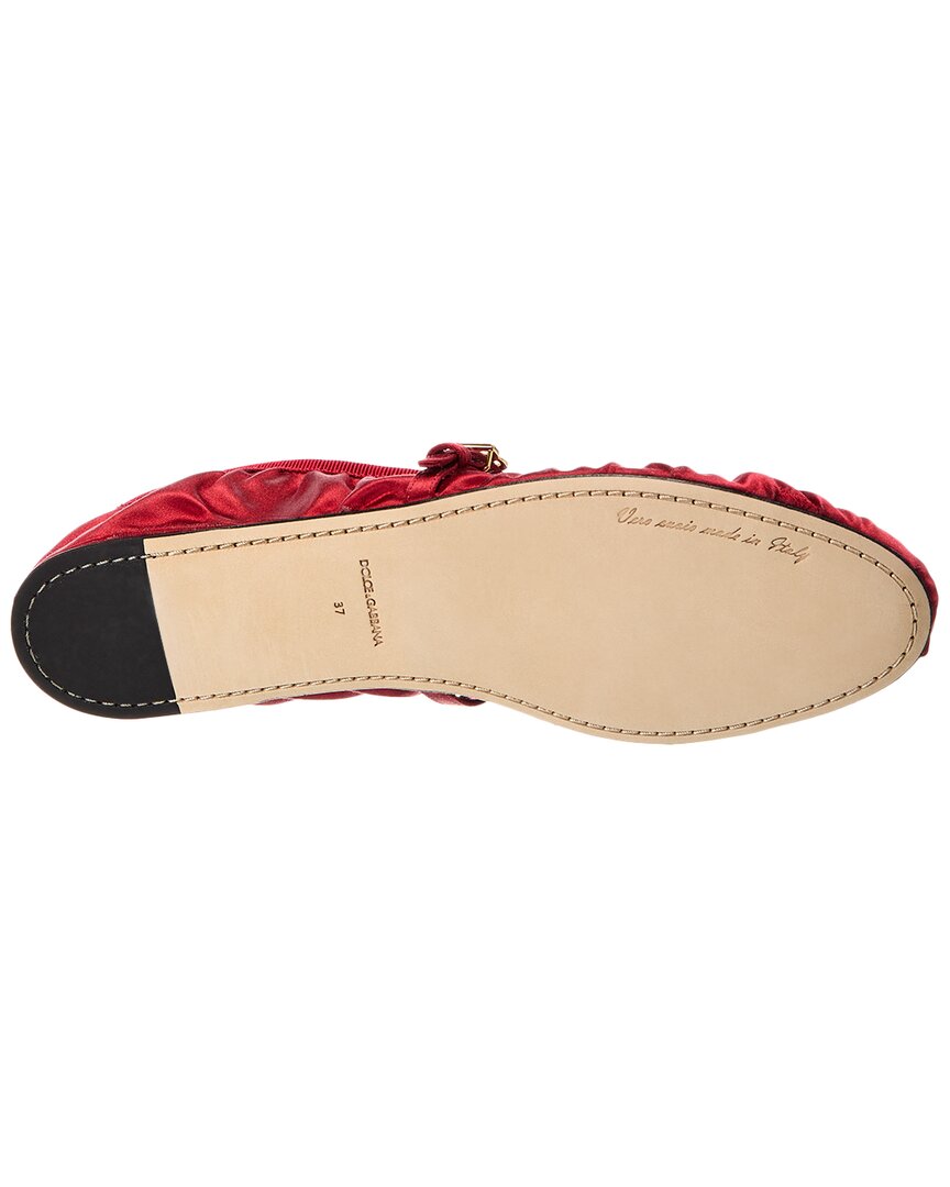 Dolce & Gabbana Dg Logo Satin Flat