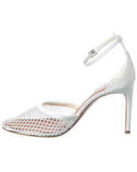 Alaia High Fishnet Mesh & Leather Pump