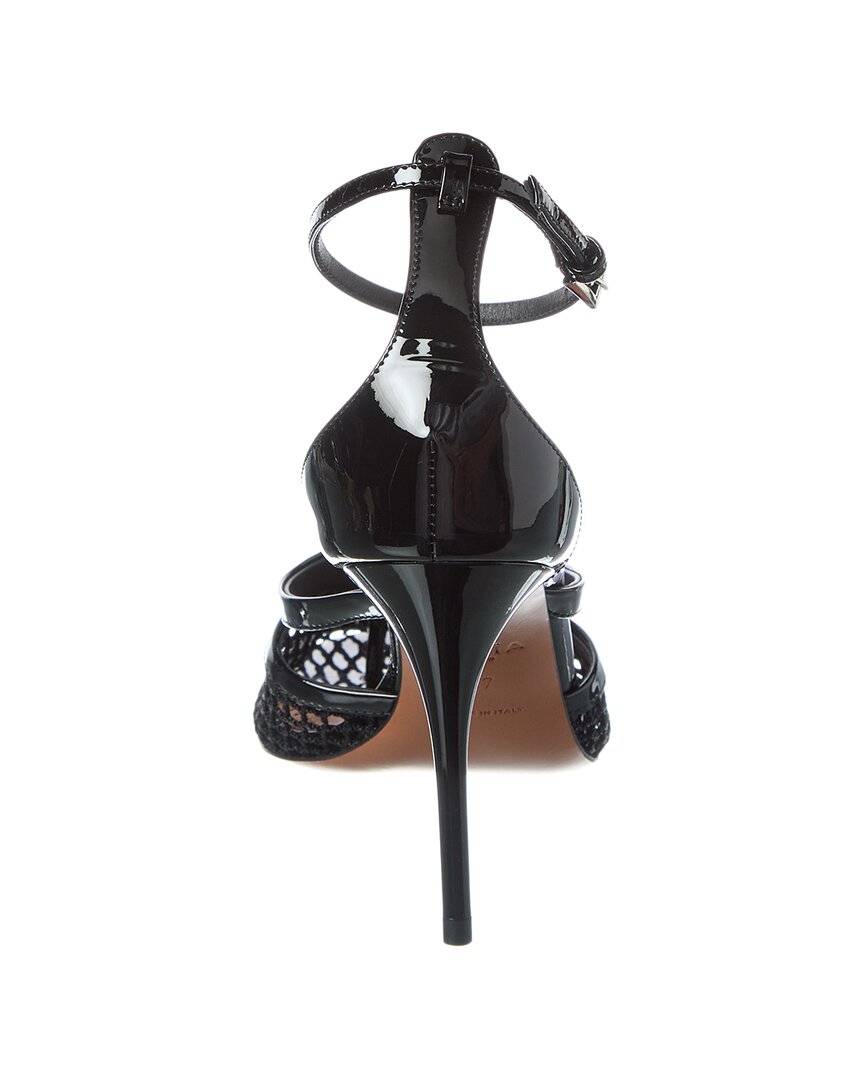 Alaia Infradito Fishnet Mesh & Leather Pump