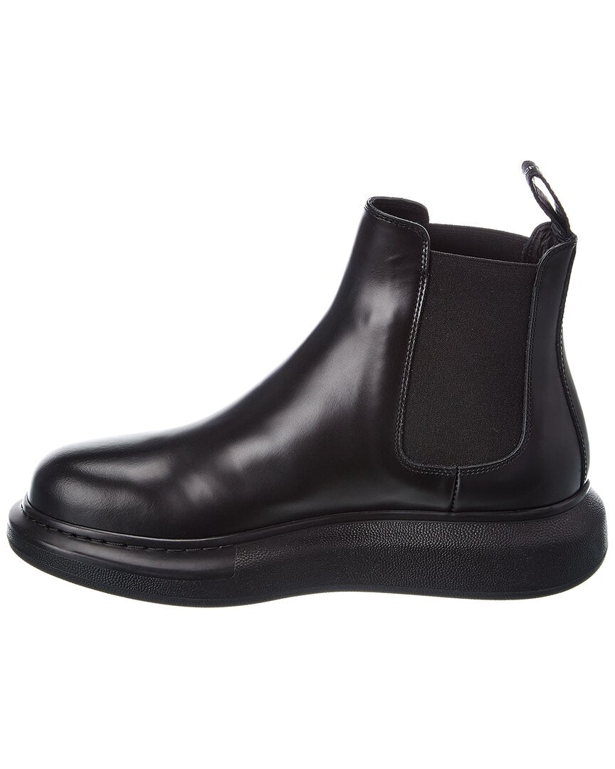 Alexander Mcqueen Contrast Leather Chelsea Boot