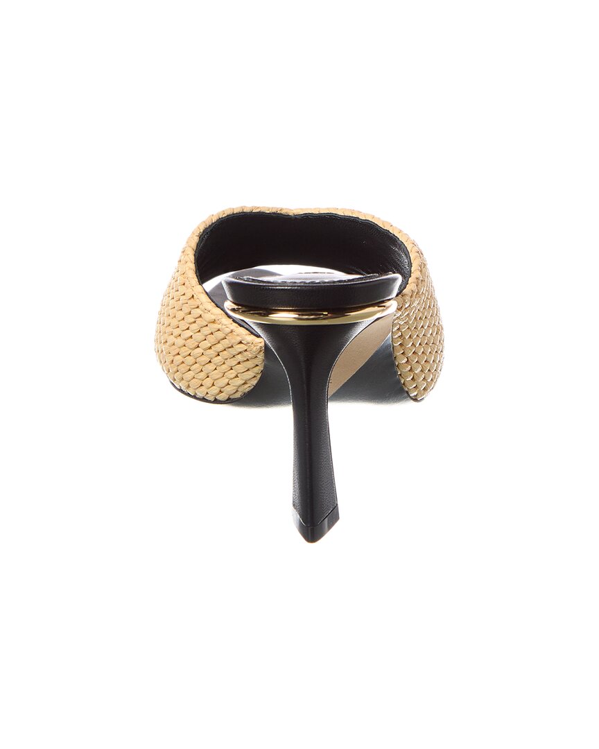 Victoria Beckham Raffia & Leather Sandal