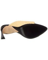 Victoria Beckham Raffia & Leather Sandal