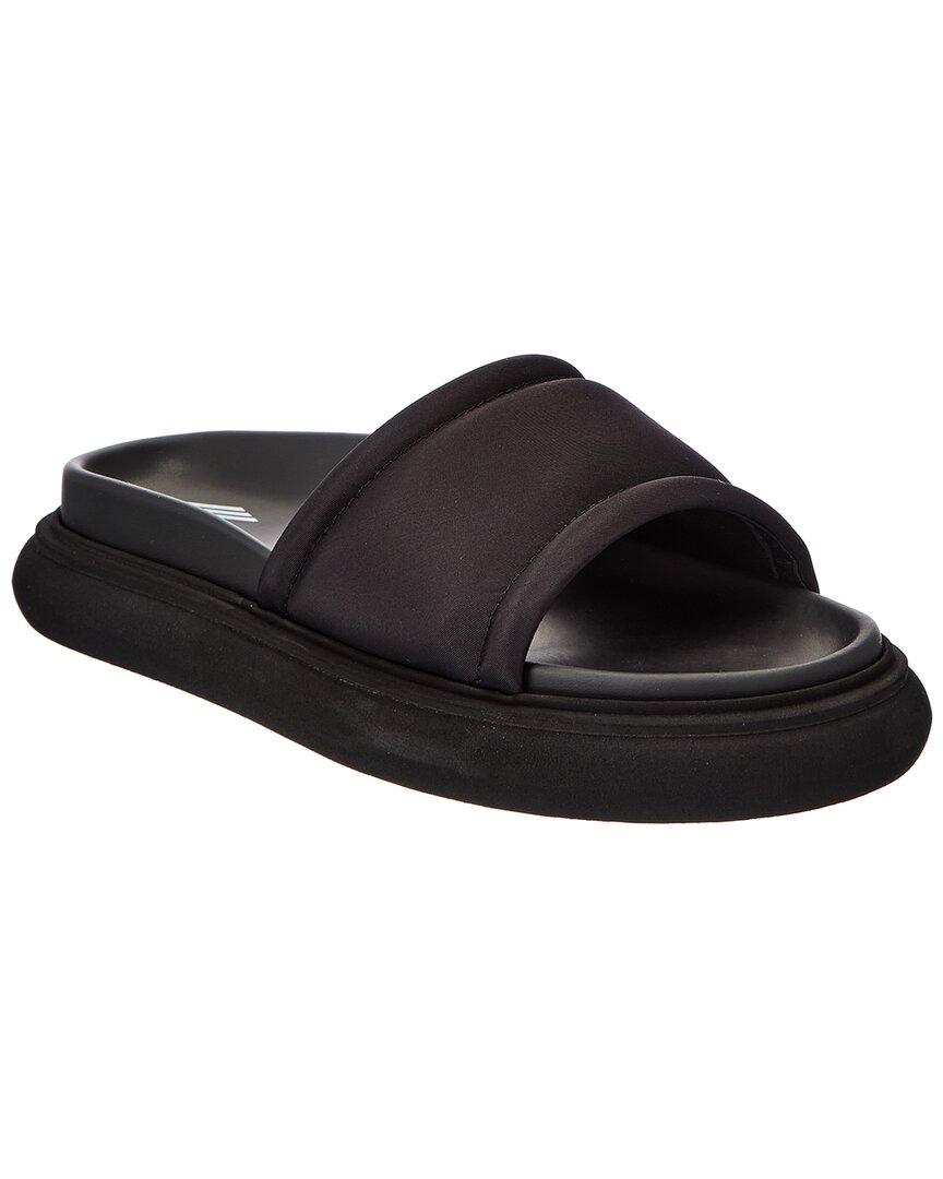 The Attico Padded Satin Platform Sandal Black