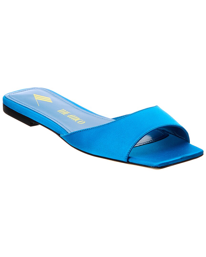 The Attico Devon Satin Sandal Blue