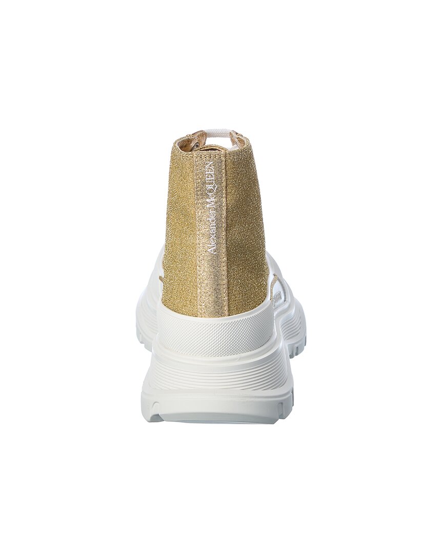 Alexander Mcqueen Tread Slick Glitter & Leather Boot