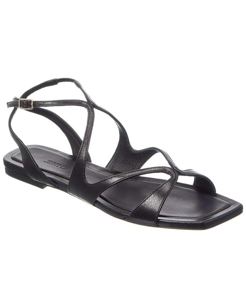 Jimmy Choo Ayla Leather Sandal 36.5 Black