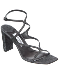 Jimmy Choo Azie 85 Glitter Sandal Black