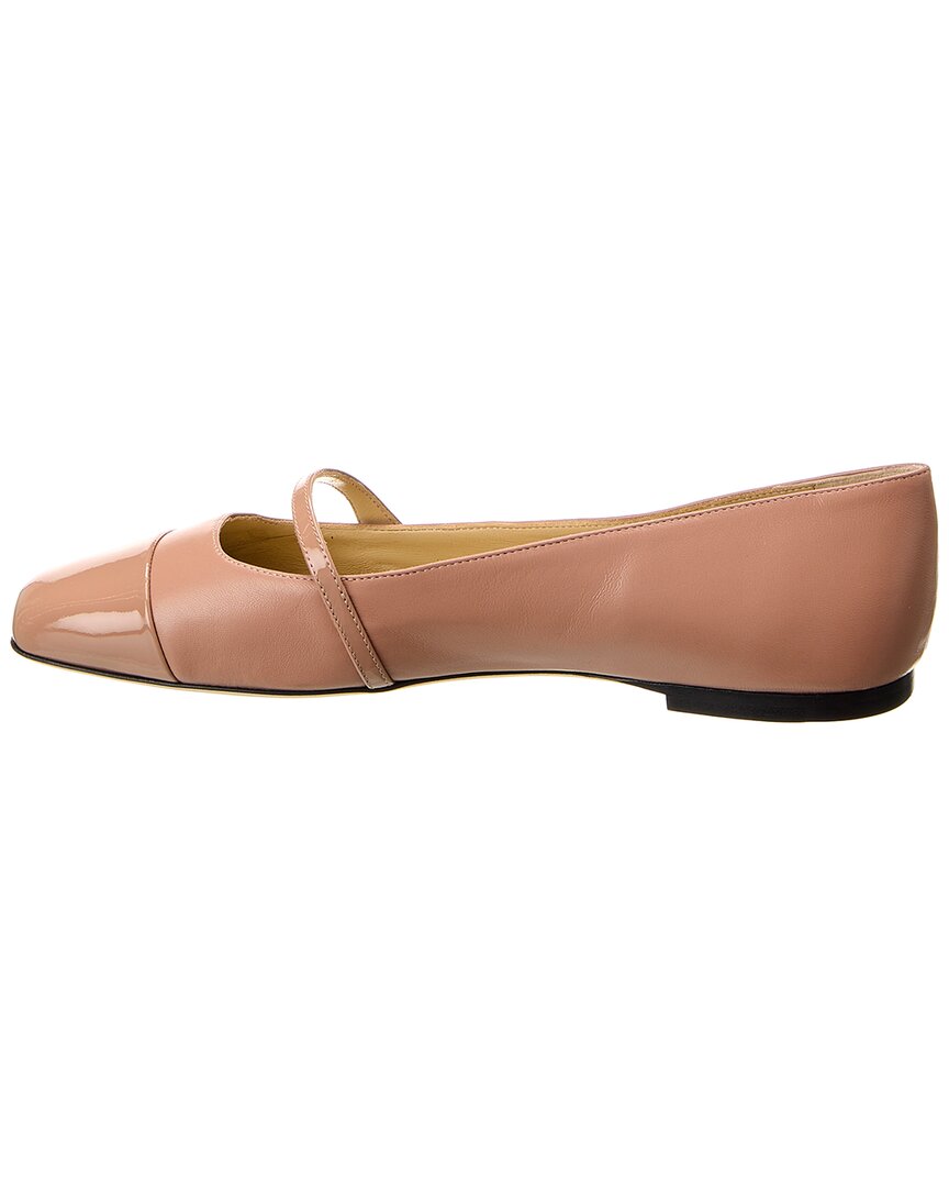 Jimmy Choo Elisa Leather & Patent Flat – Bluefly