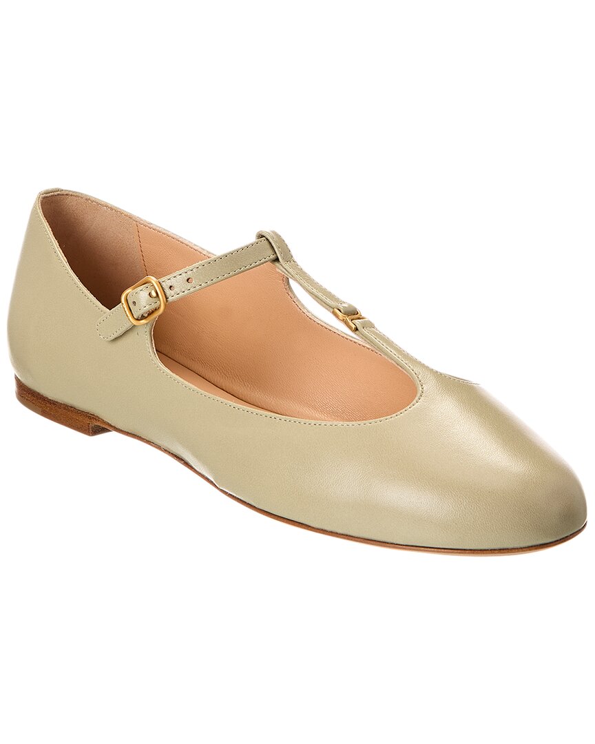 Chloé Marcie Leather Ballerina Flat Green