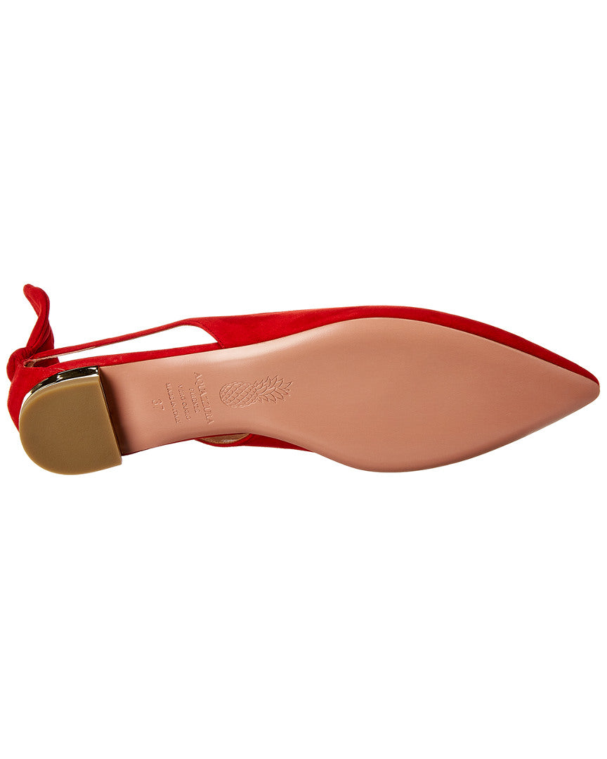 Aquazzura Deneuve Suede Flat