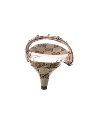Gucci Gucci Horsebit Canvas & Leather Sandal