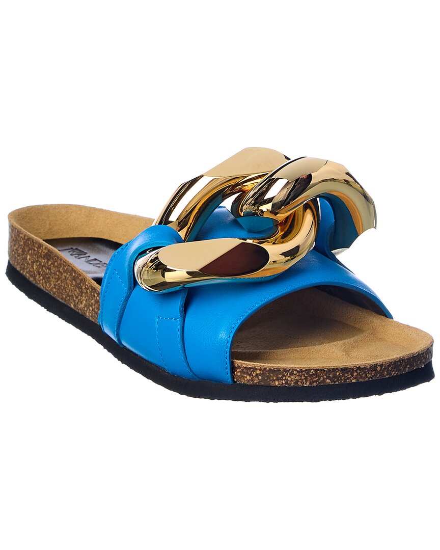 Jw Anderson Chain Leather Sandal Blue 35