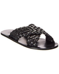 Saint Laurent Leather Sandal Black