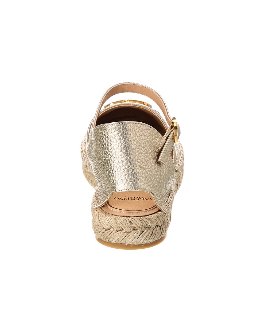 Valentino Vlogo Signature Grainy Leather Espadrille