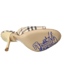 Burberry Mews Check Linen Sandal