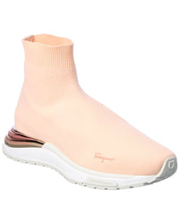 Ferragamo Ninette Knit Sock Sneaker Pink