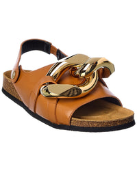 Jw Anderson Chain Leather Sandal Brown Multi 36