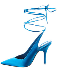 The Attico Venus Satin Slingback Pump