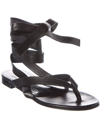 The Attico Ankle Strap Leather Sandal Black 36