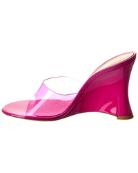 Gianvito Rossi Futura 95 Vinyl & Patent Wedge Sandal
