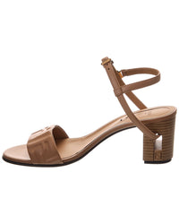 FENDI Fendi Delfina Ff Leather Sandal