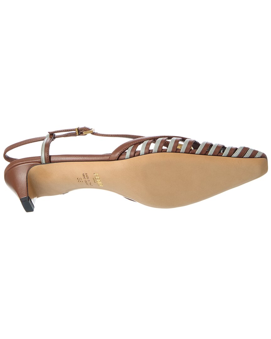 Fendi Ffold Leather Slingback Pump – Bluefly