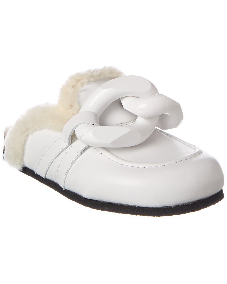 Jw Anderson Chain Leather Mule White 36