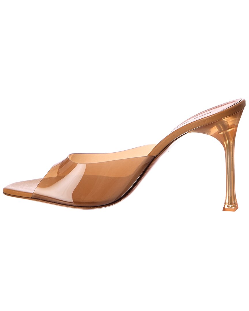 AMINA MUADDI Amina Muaddi Alexa Vinyl & Leather Sandal