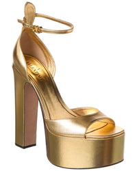 Valentino Tan-Go 155 Leather Platform Sandal