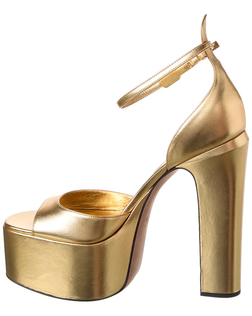 Valentino Tan-Go 155 Leather Platform Sandal