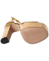 Valentino Tan-Go 155 Leather Platform Sandal