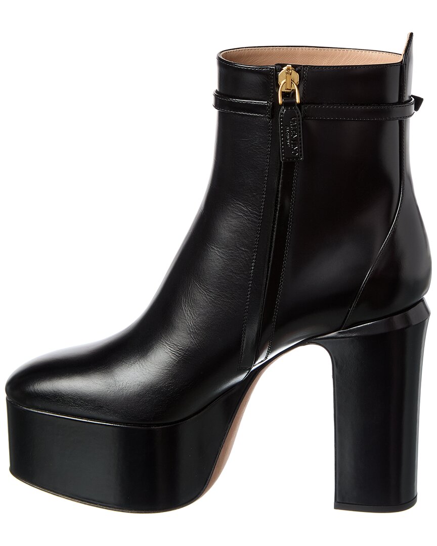 Valentino Tan-Go 155 Leather Platform Bootie