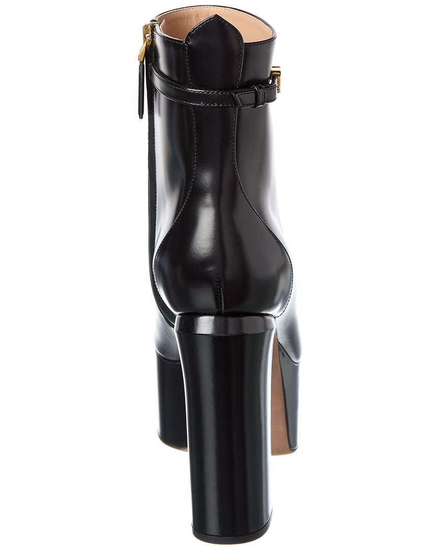 Valentino Tan-Go 155 Leather Platform Bootie