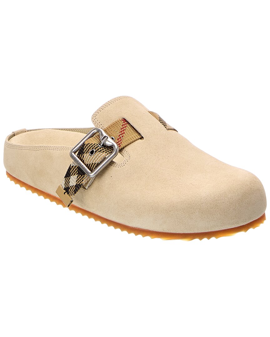 Burberry Burberry Urchin Suede & Canvas Mule